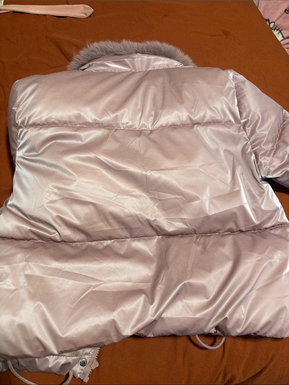 Snobbish Collection Women's Dusty Pink Faux-Fur Collar Puffer Jacket - Picture 5 of 12